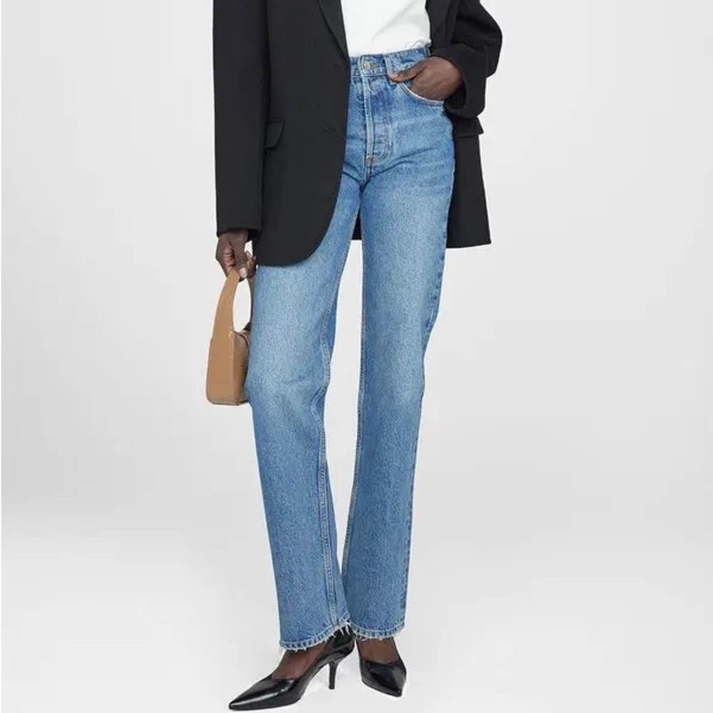 🛑🛑SOLD🛑🛑Anine Bing Medium Blue Straight Leg Kat Jean